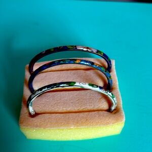 Set of 3 cloisonne Bangle Braclets